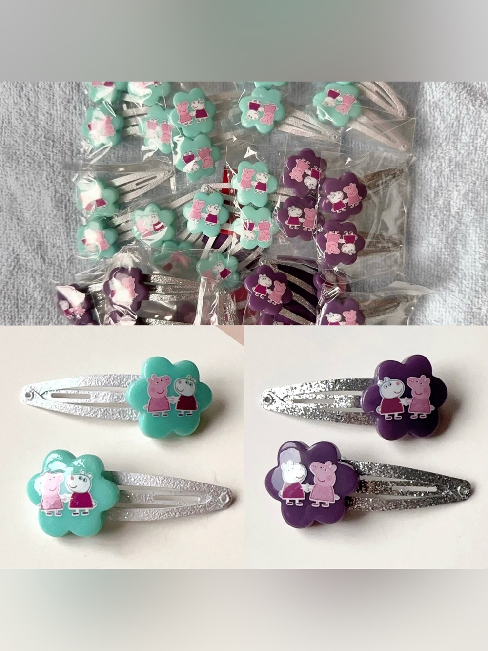 Brand New Peppa Pig Hair Clips 40 Pieces